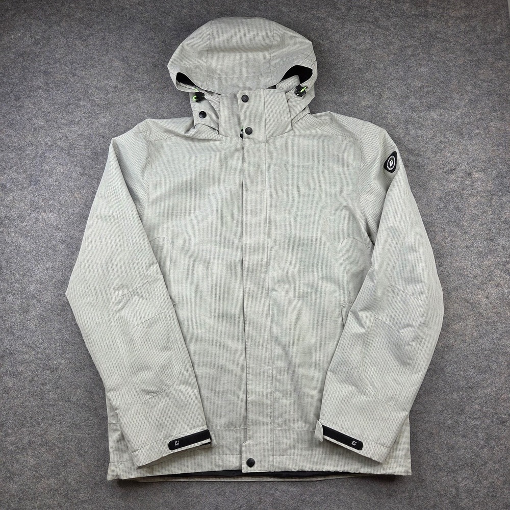 Killtec Jacket Mens Large Gray Hooded Full Zip Ski Waterproof Windproof Outdoor